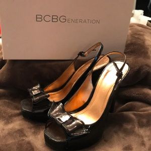 Black platform heels